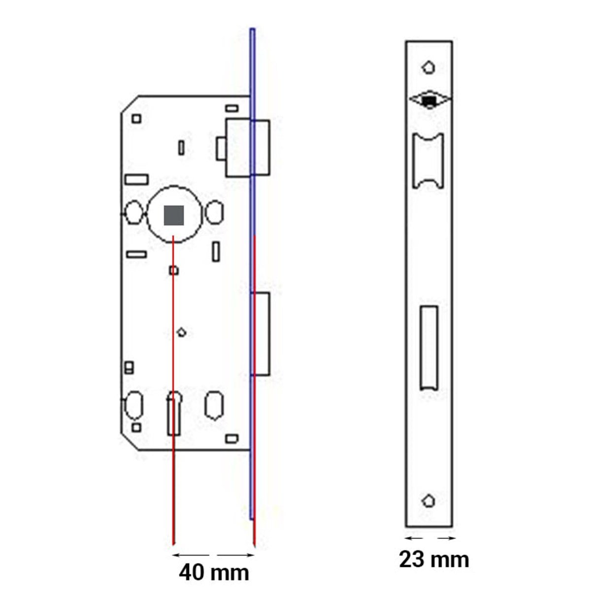 Kale 152 R 40 mm Barelsiz Silindirli Dış Kapı Kiliti-Nikel Oval