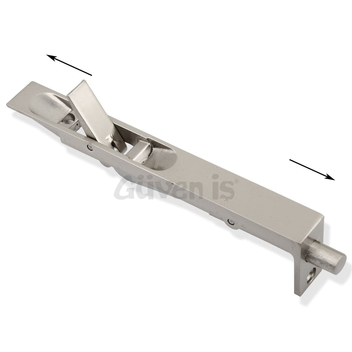 Mandallı Gömme Sürgü Saten 16 cm