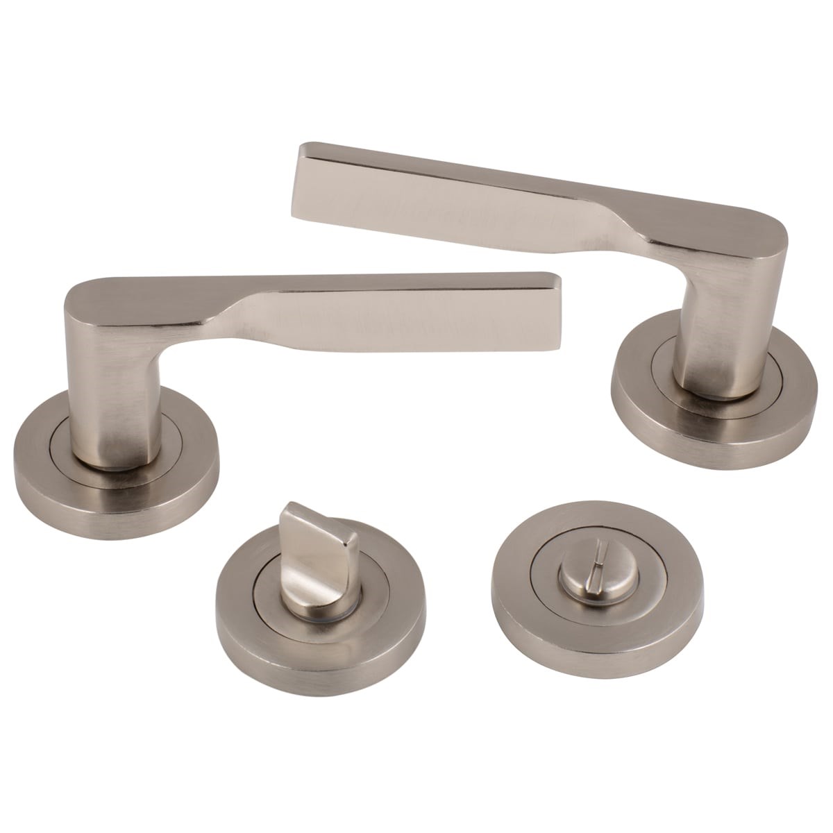 Özen Alm. Petra Yuvarlak Rozetli Kapı Kolu İnox