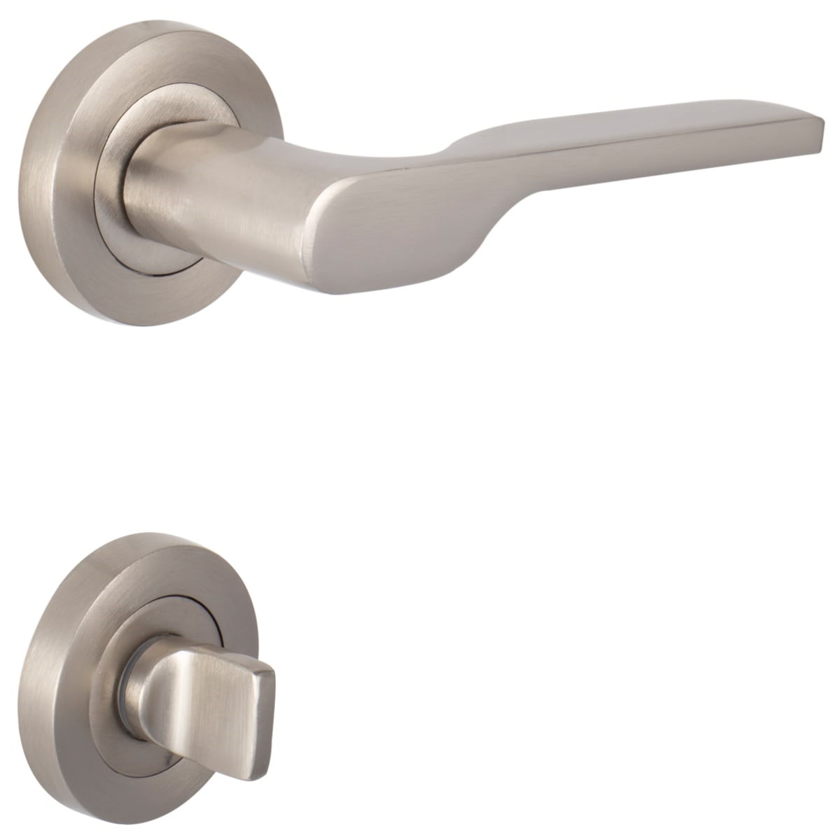 Özen Alm. Petra Yuvarlak Rozetli Kapı Kolu İnox