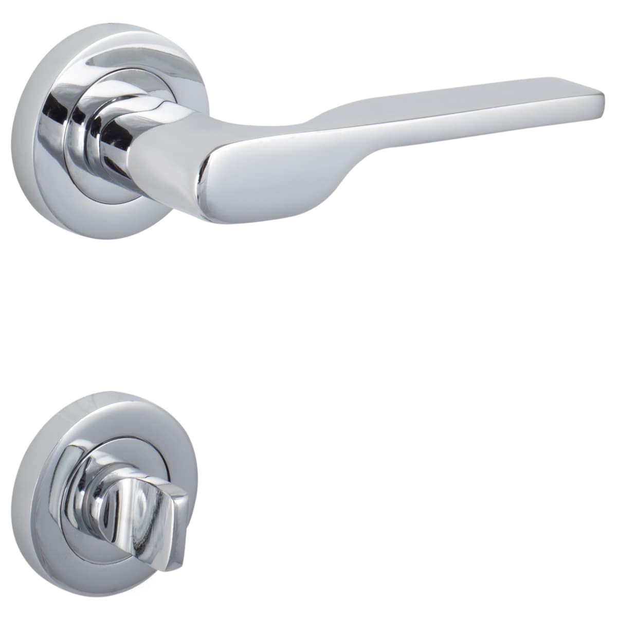 Özen Alm. Petra Yuvarlak Rozetli Kapı Kolu Krom