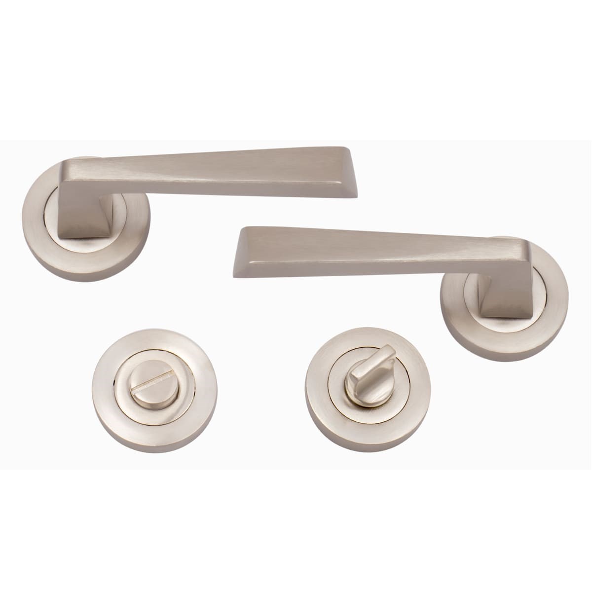 ÖZEN ALM. PİRAMİT YUVARLAK ROZETLİ KAPI KOLU İNOX