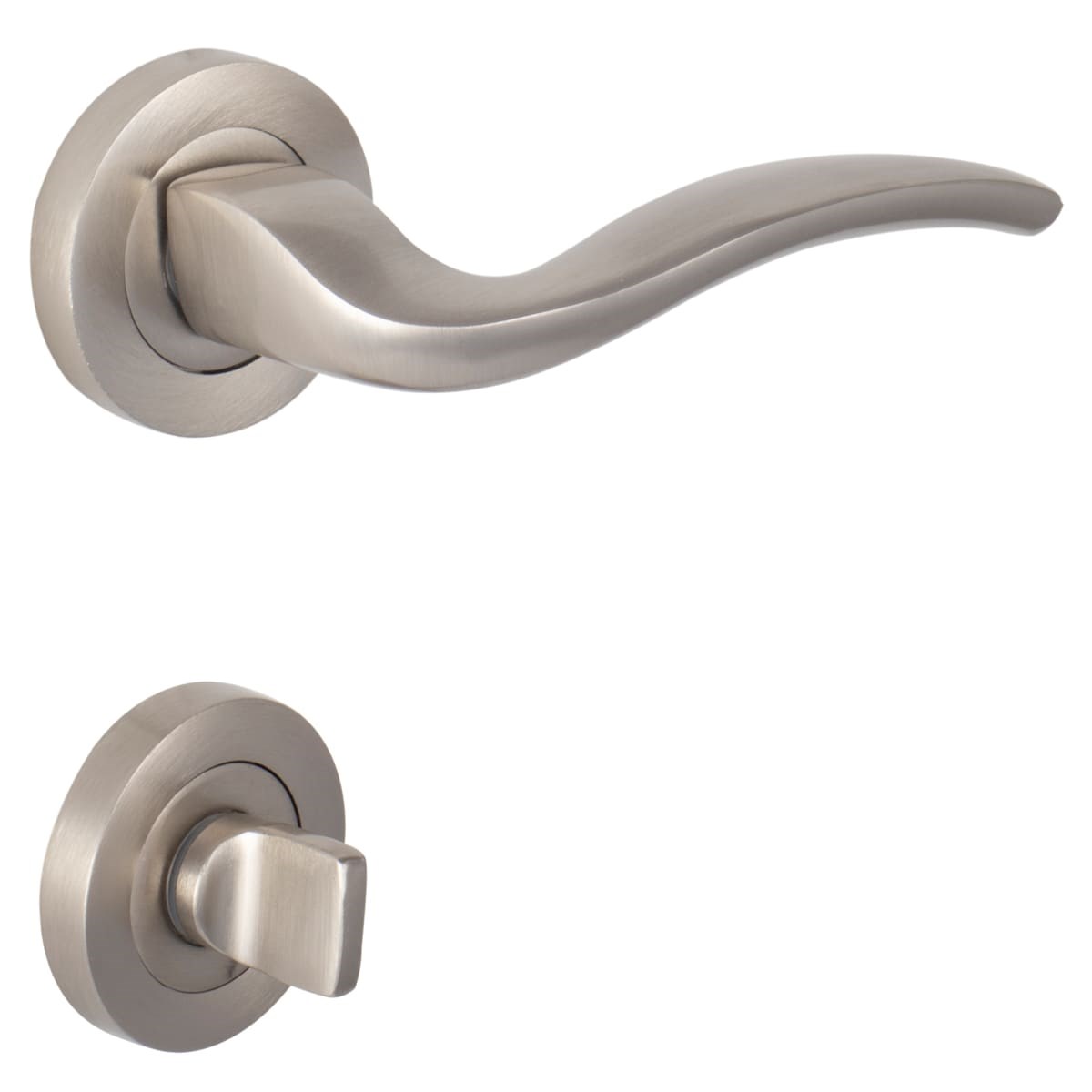 Özen Alm. Trim Yuvarlak Rozetli Kapı Kolu İnox