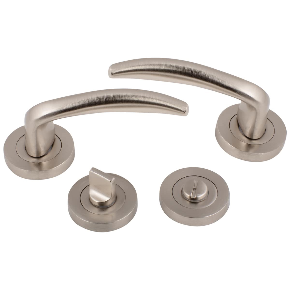 Özen Alm. Trim Yuvarlak Rozetli Kapı Kolu İnox