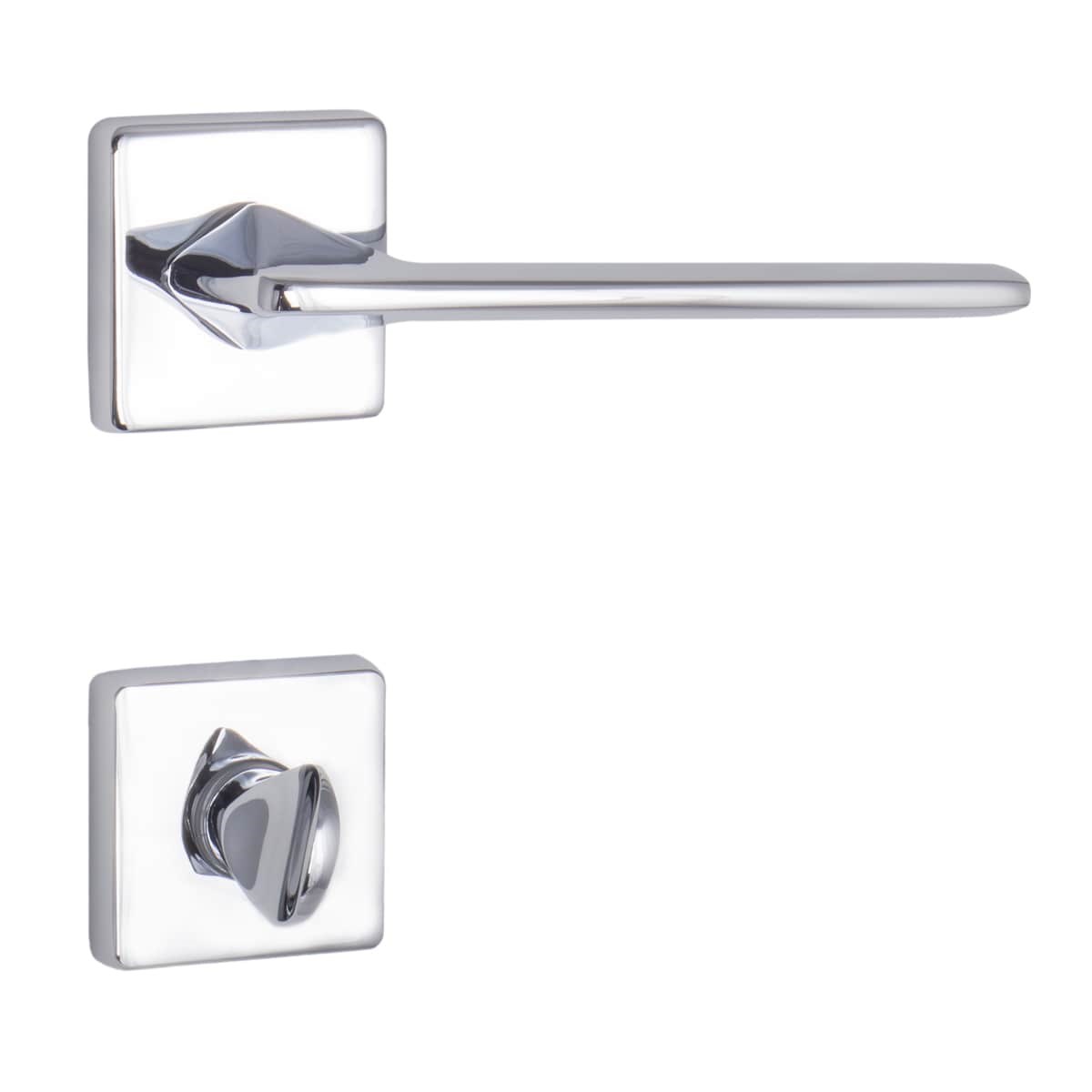 ÖZEN ZMK PRİZMA KARE ROZETLİ KAPI KOLU KROM