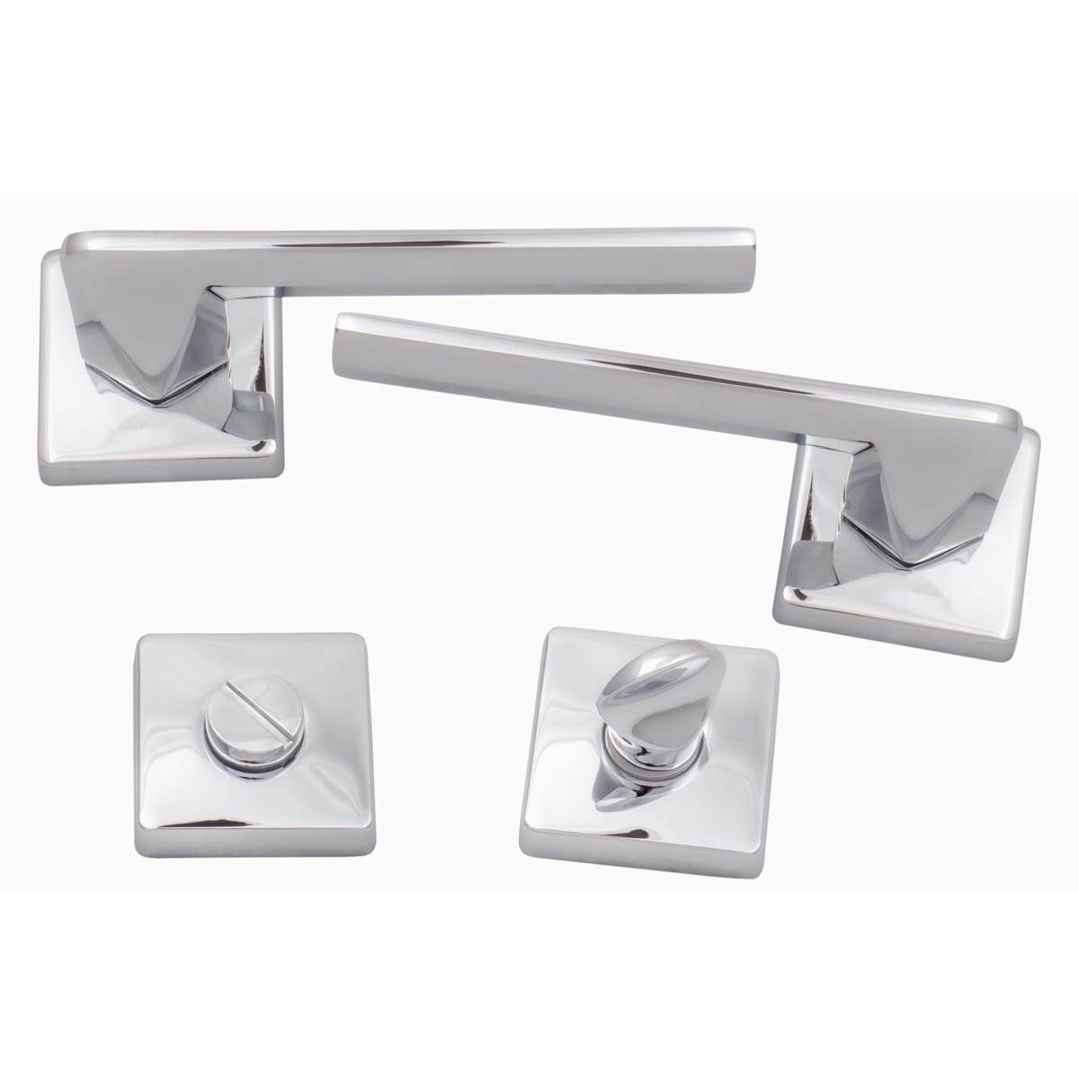 ÖZEN ZMK PRİZMA KARE ROZETLİ KAPI KOLU KROM