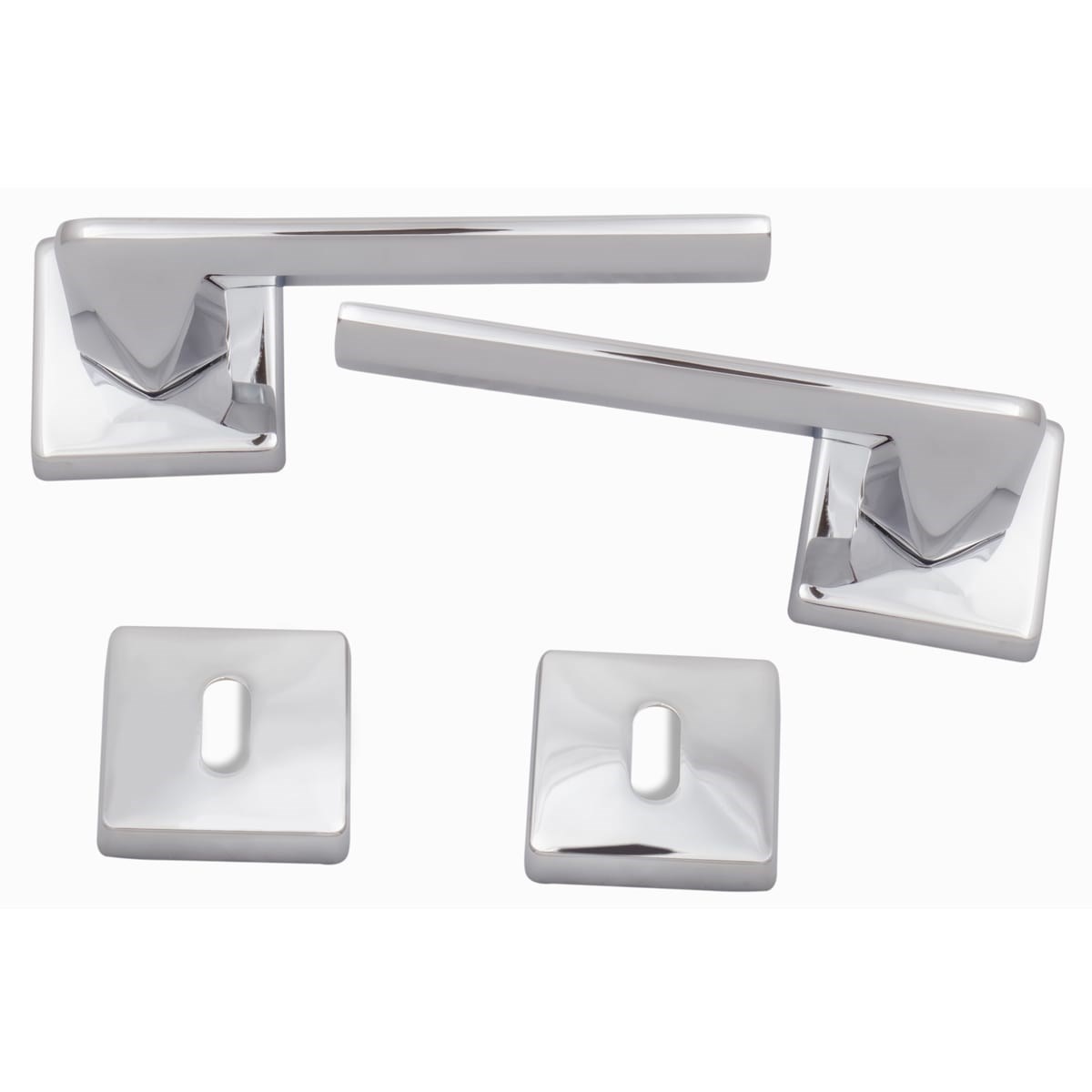 ÖZEN ZMK PRİZMA KARE ROZETLİ KAPI KOLU KROM