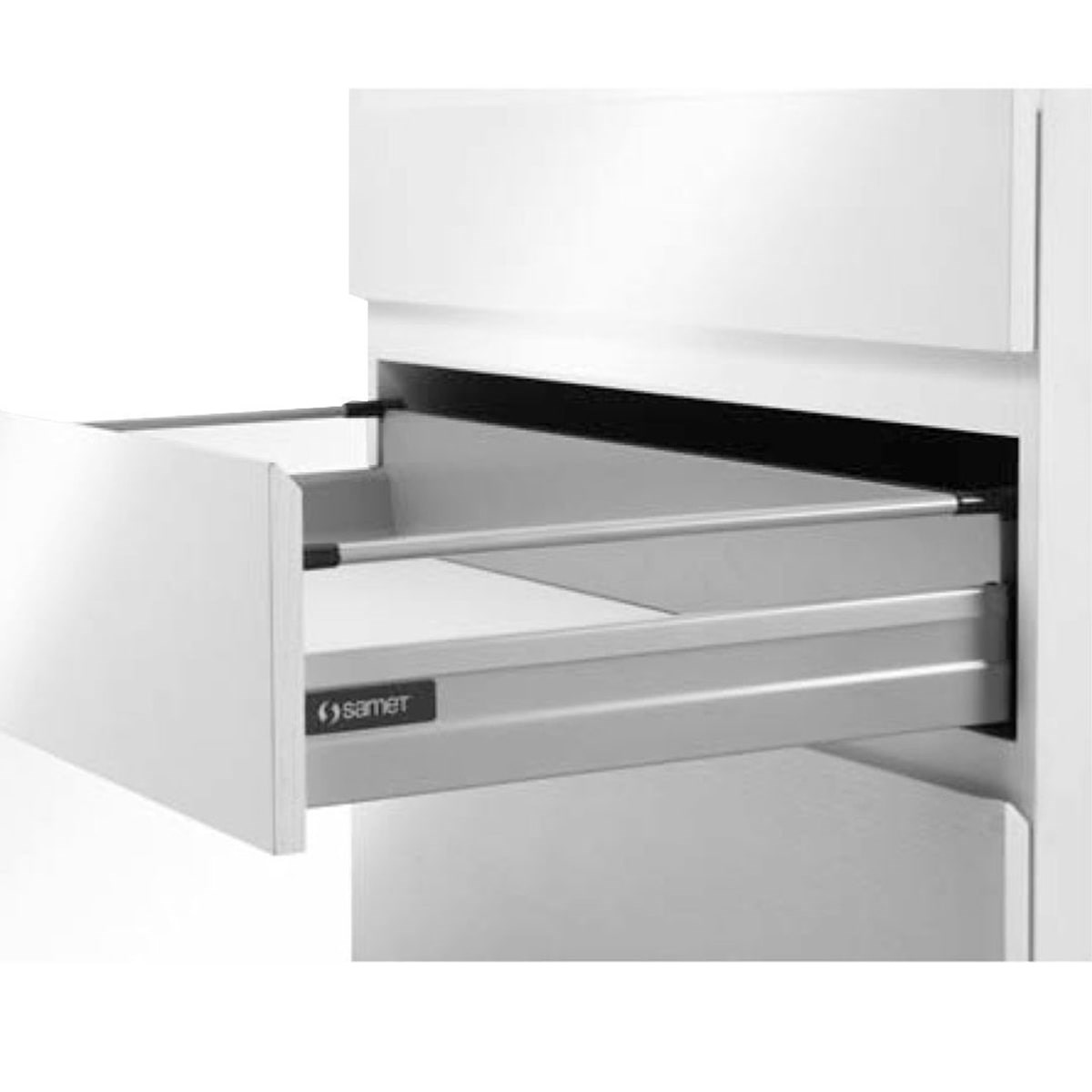 Samet Smart Box Yanaklı Çekmece Rayı Gri