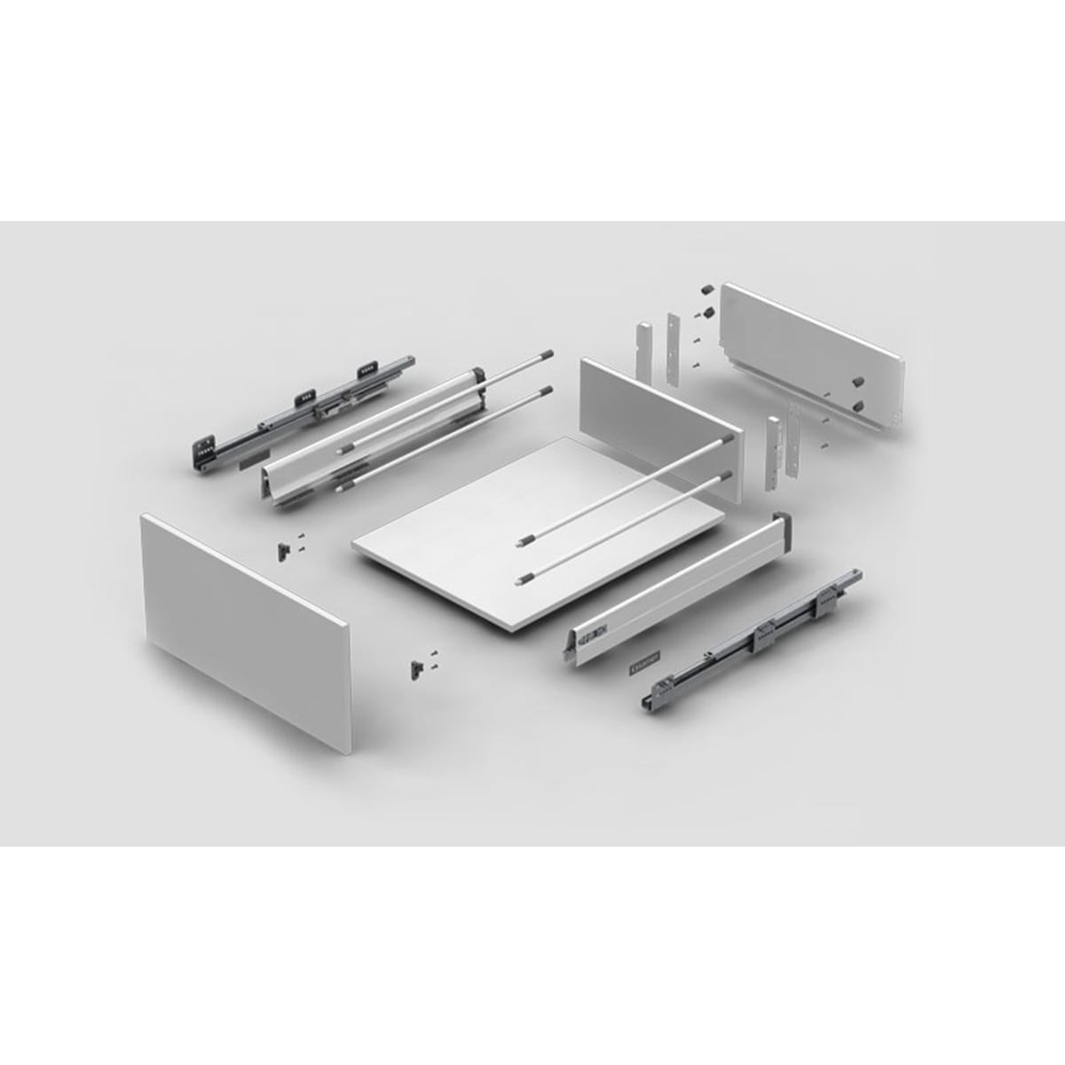 Samet Smart Box Yanaklı Çekmece Rayı Gri