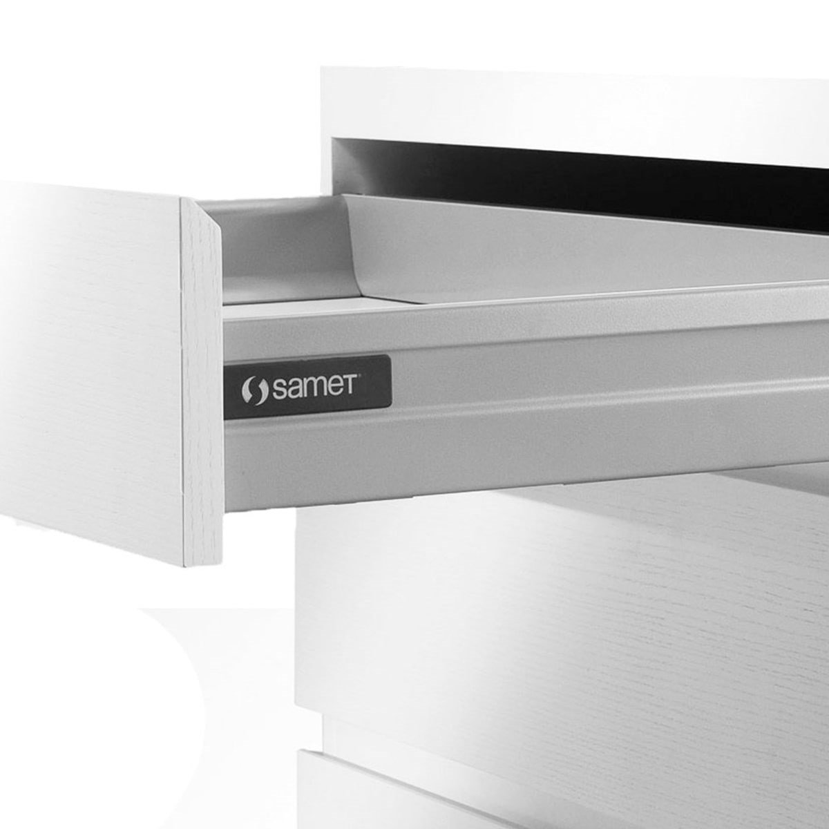 Samet Smart Box Yanaklı Çekmece Rayı Gri