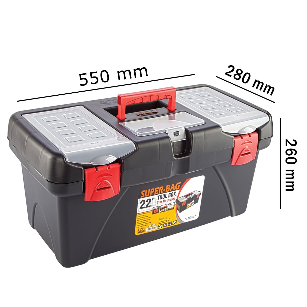 SUPER-BAG PLASTİK KİLİTLİ TAKIM ÇANTASI 22