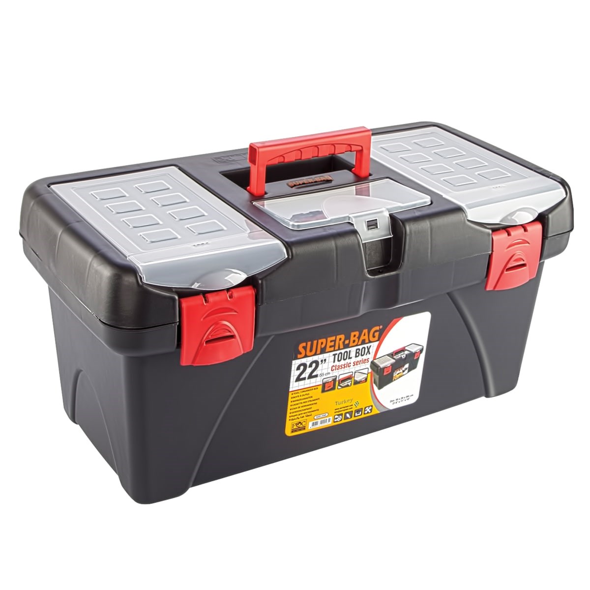 SUPER-BAG PLASTİK KİLİTLİ TAKIM ÇANTASI 22