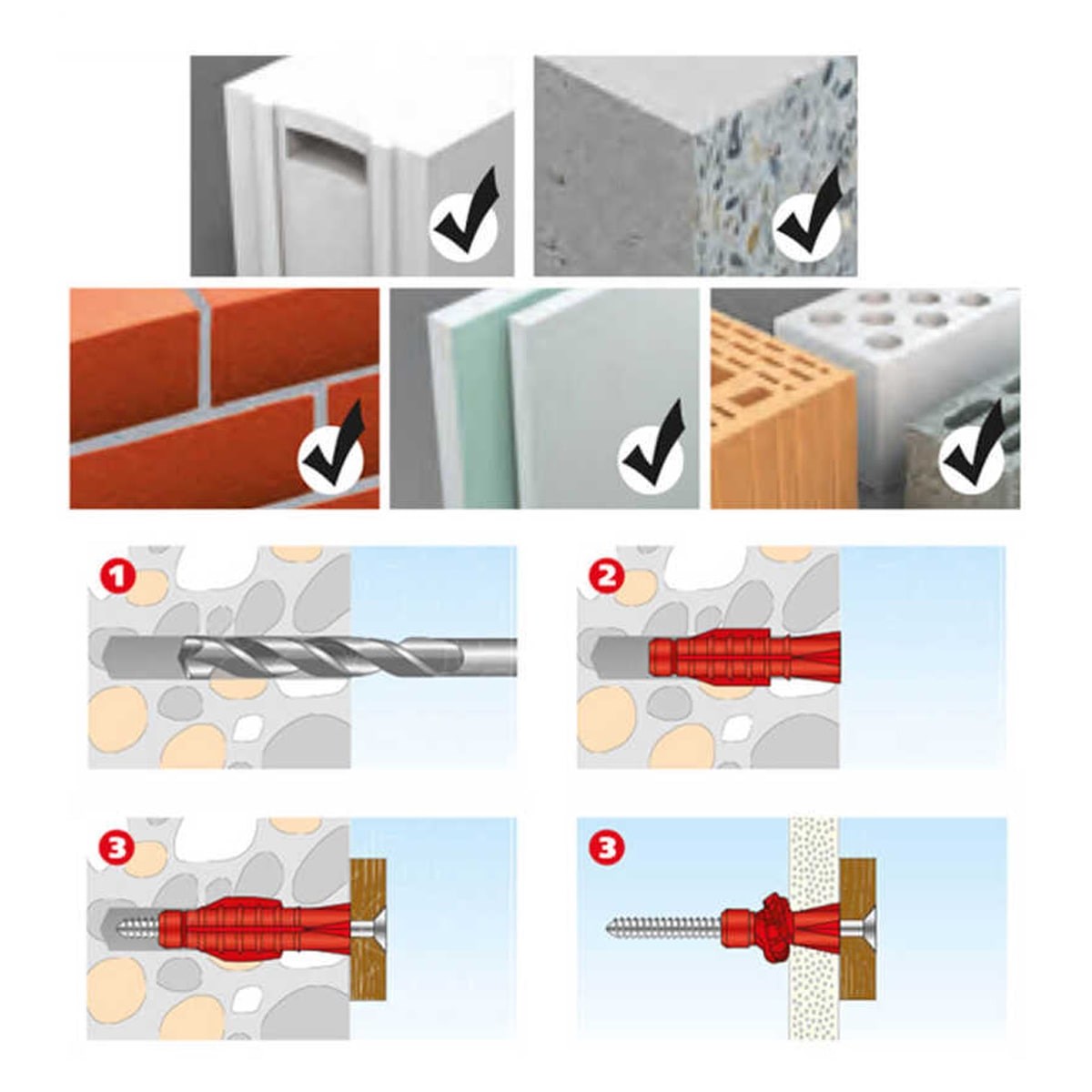 Tox 8 Mm Çok Amaçlı Dubel | 100 Adet