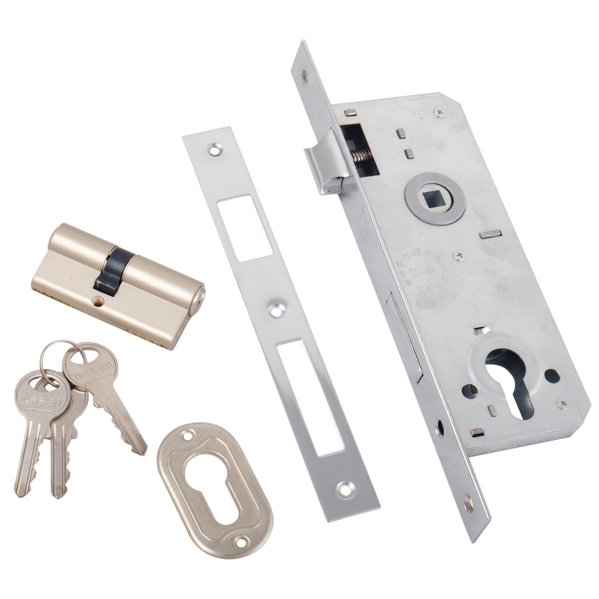 TURSAN 35 MM SİLİNDİRLİ DIŞ KAPI KİLİTİ-NİKEL