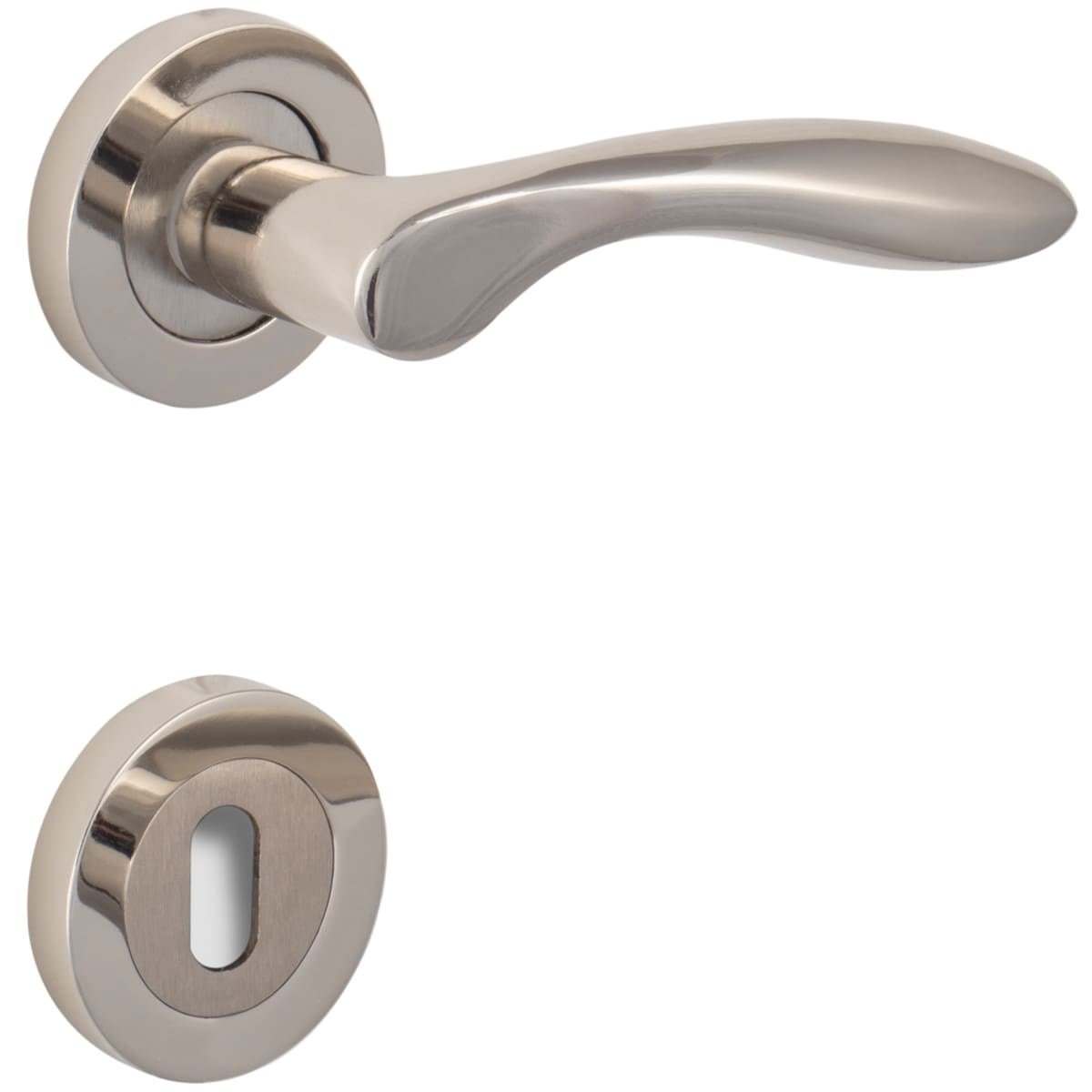 Yunus Rozetli Kapı Kolu Nikel|Saten