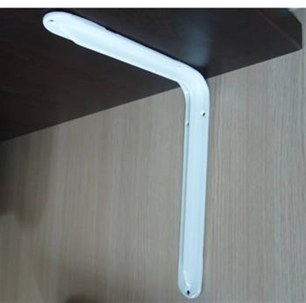 Beyaz Raf Altı L Ayak Raf Tutucu 12 Cm * 19 Cm (2 Adet)