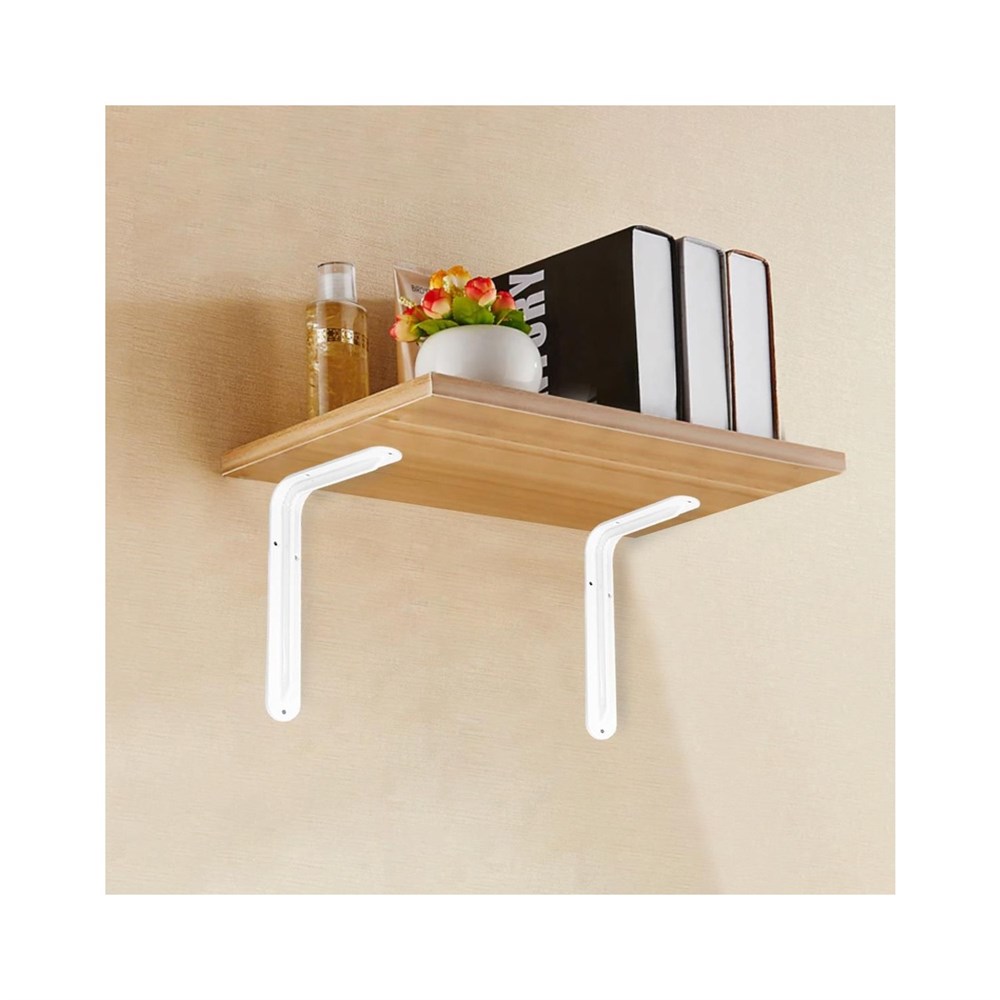 Beyaz Raf Altı L Ayak Raf Tutucu 12 Cm * 19 Cm (2 Adet)