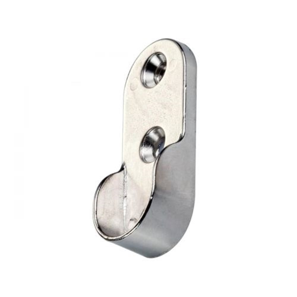Gardrop Dolap İçi Oval Tip Askı Aparatı Flanş + 3 Adet Vida