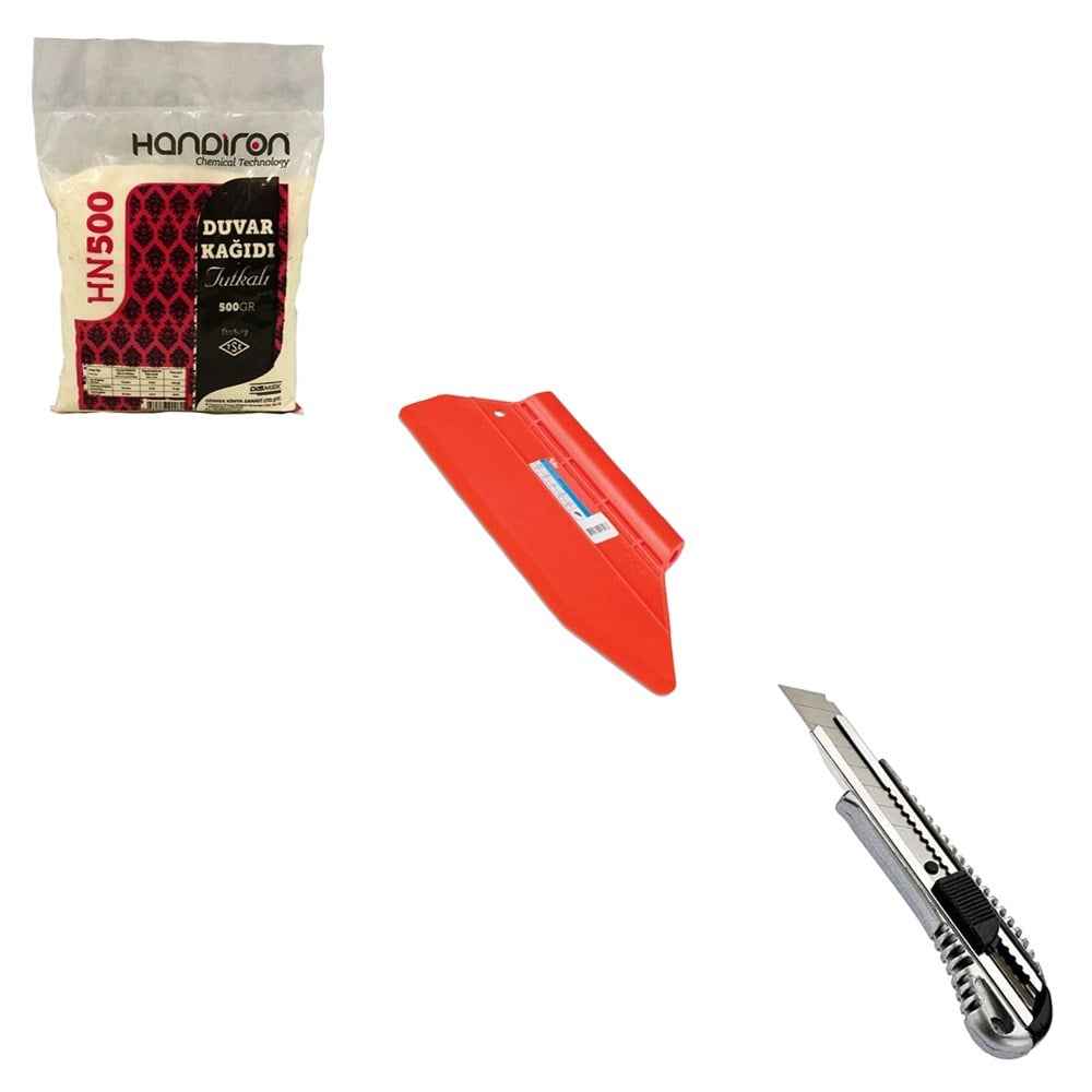 Handiron Duvar Kağıdı Tutkalı Yapıştırıcısı Toz 0,5 Kg 3 Lü Set