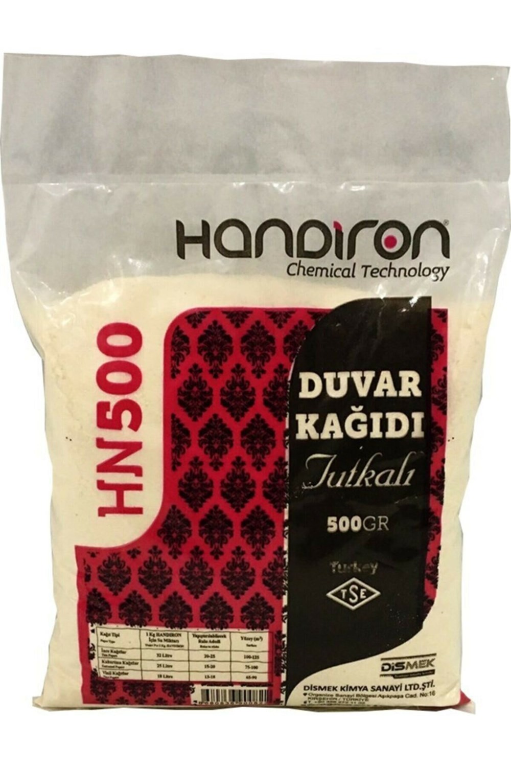 Handiron Duvar Kağıdı Tutkalı Yapıştırıcısı Toz 0,5 Kg 3 Lü Set