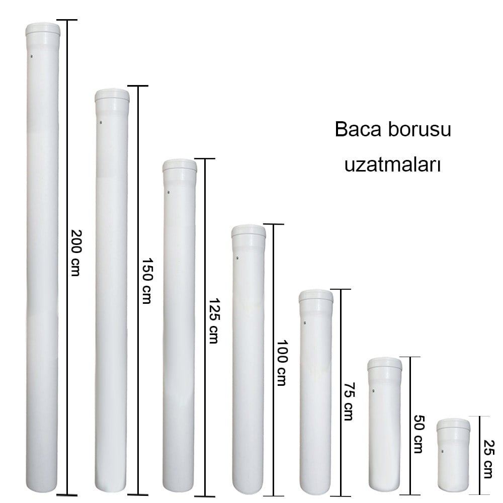 Hermetik Kombi Baca Uzatma Borusu 100 Cm