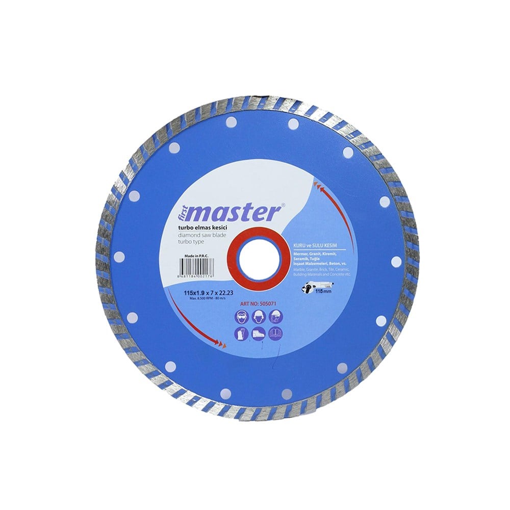Master Turbo Elmas Kesici Delikli 115 Mm Fayans Granit Kesici