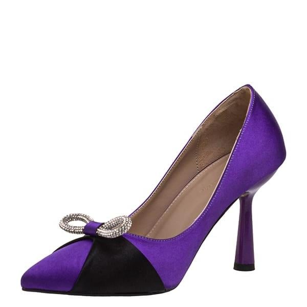 23K.306 ZENNE 805 MOR SATEN-SİYAH SATEN (36-40)