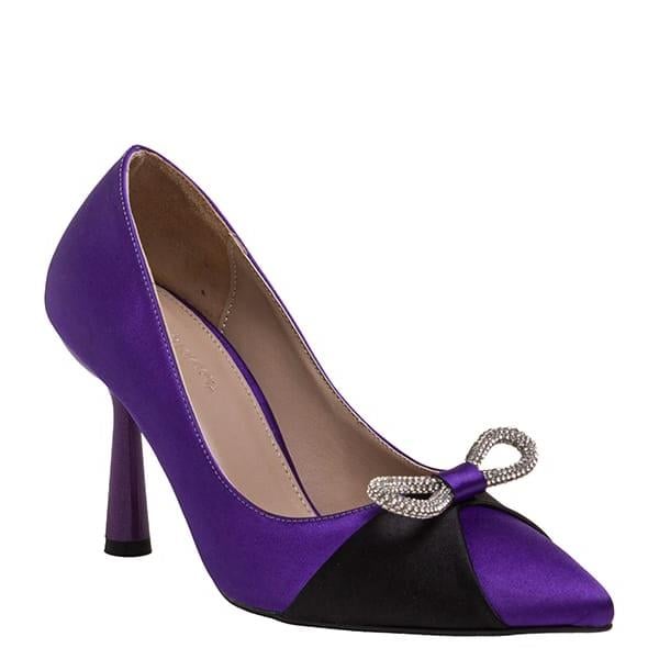 23K.306 ZENNE 805 MOR SATEN-SİYAH SATEN (36-40)