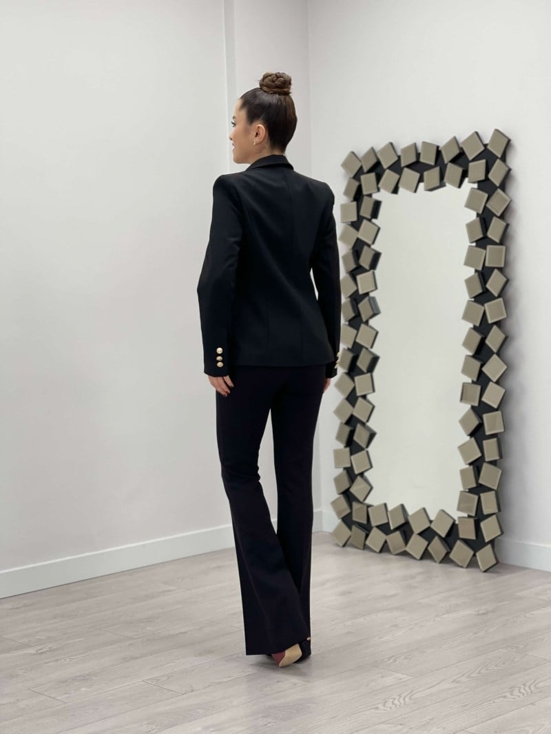 Atlas Kumaş Blazer Ceket - SİYAH