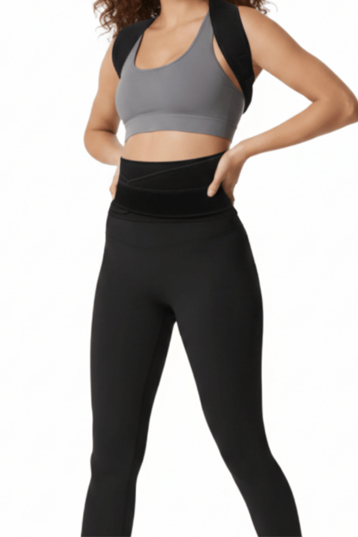 Ayarlanabilir Sırt Destekli Dik Duruş Korsesi - SİYAH