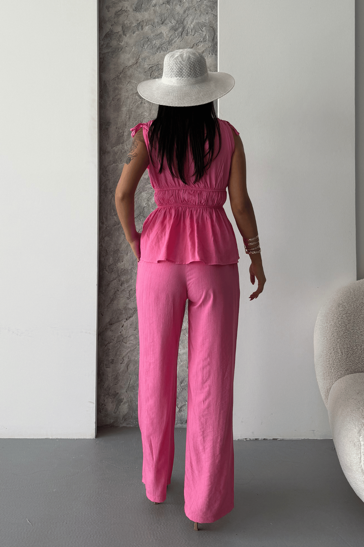 Çilek Kumaş Takım - PEMBE