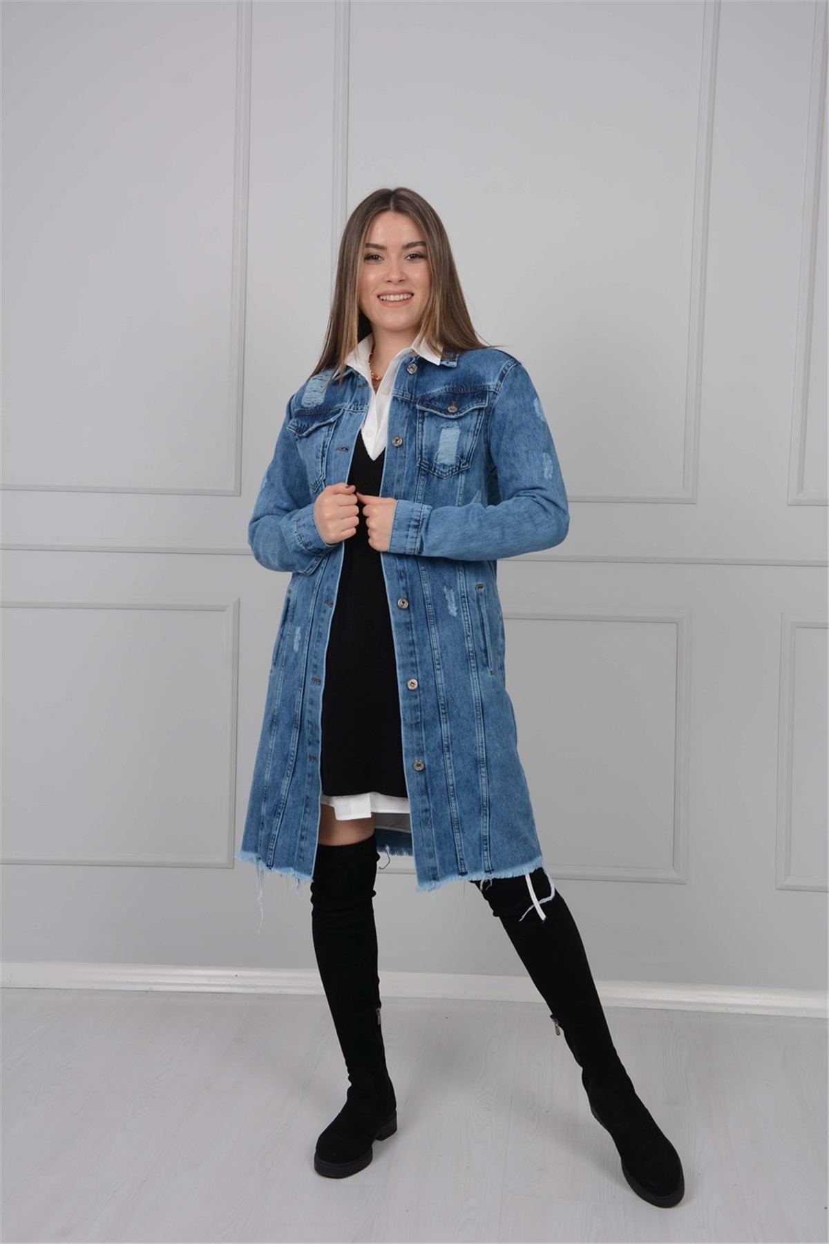 Denim Ceket - Mavi
