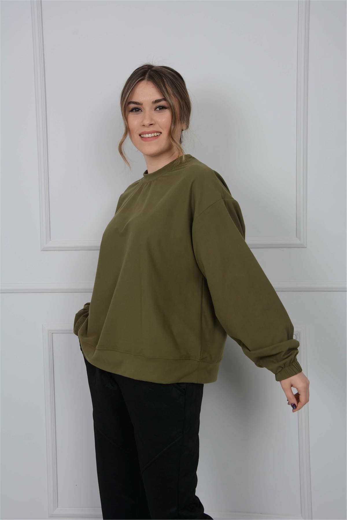 Orjinal Marka Zara Oversize T-Shirt - Haki
