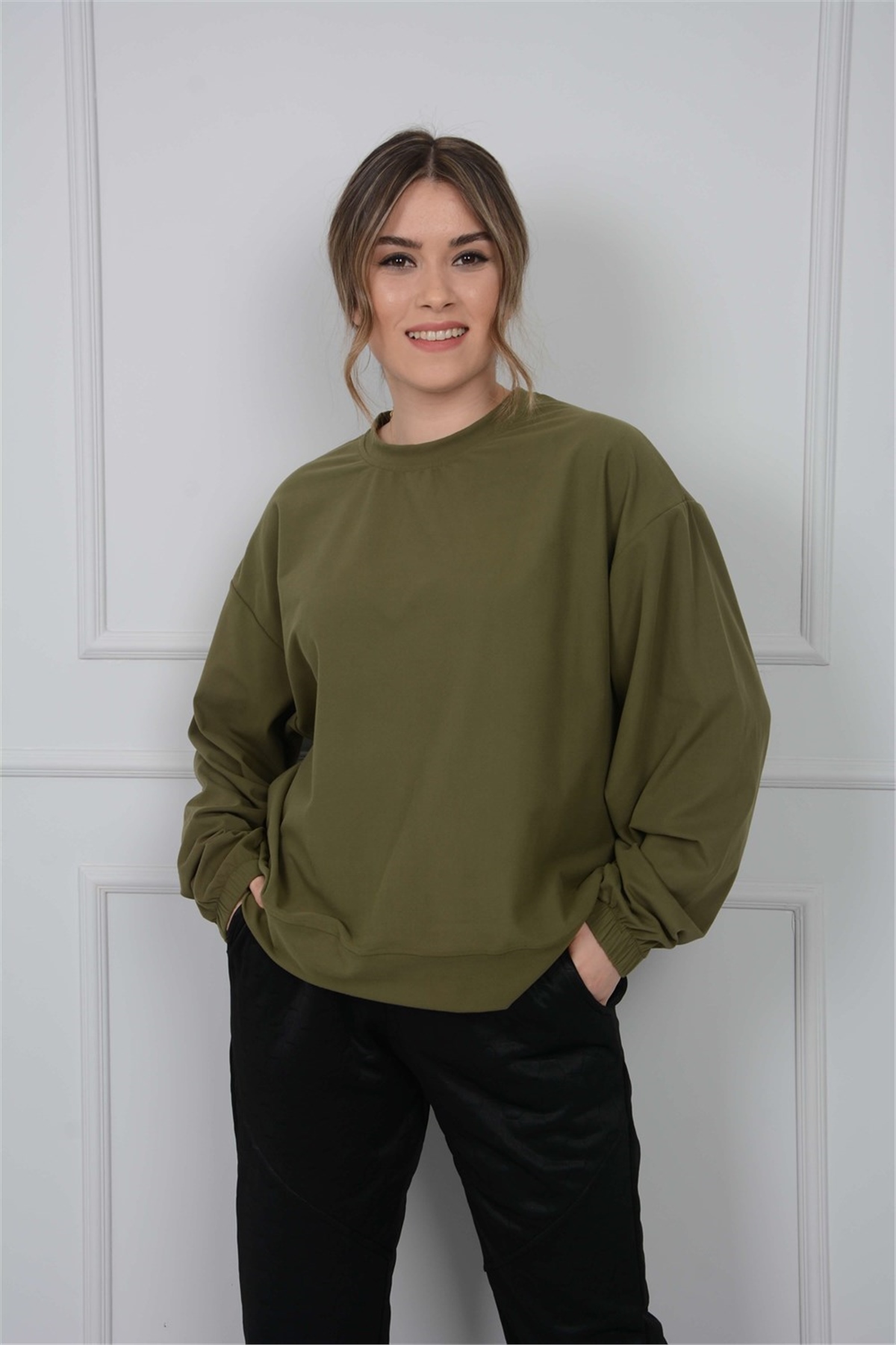 Orjinal Marka Zara Oversize T-Shirt - Haki