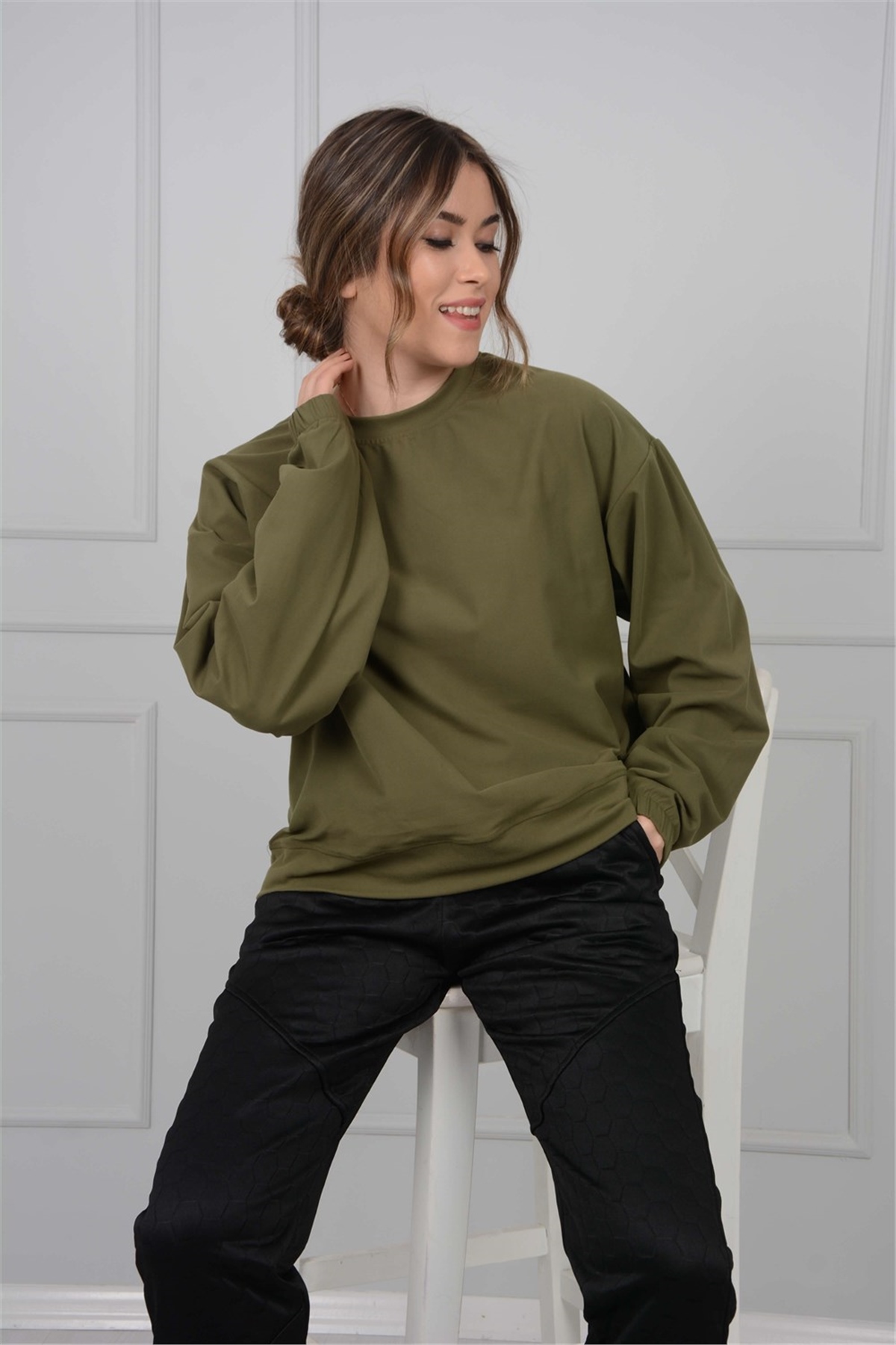 Orjinal Marka Zara Oversize T-Shirt - Haki