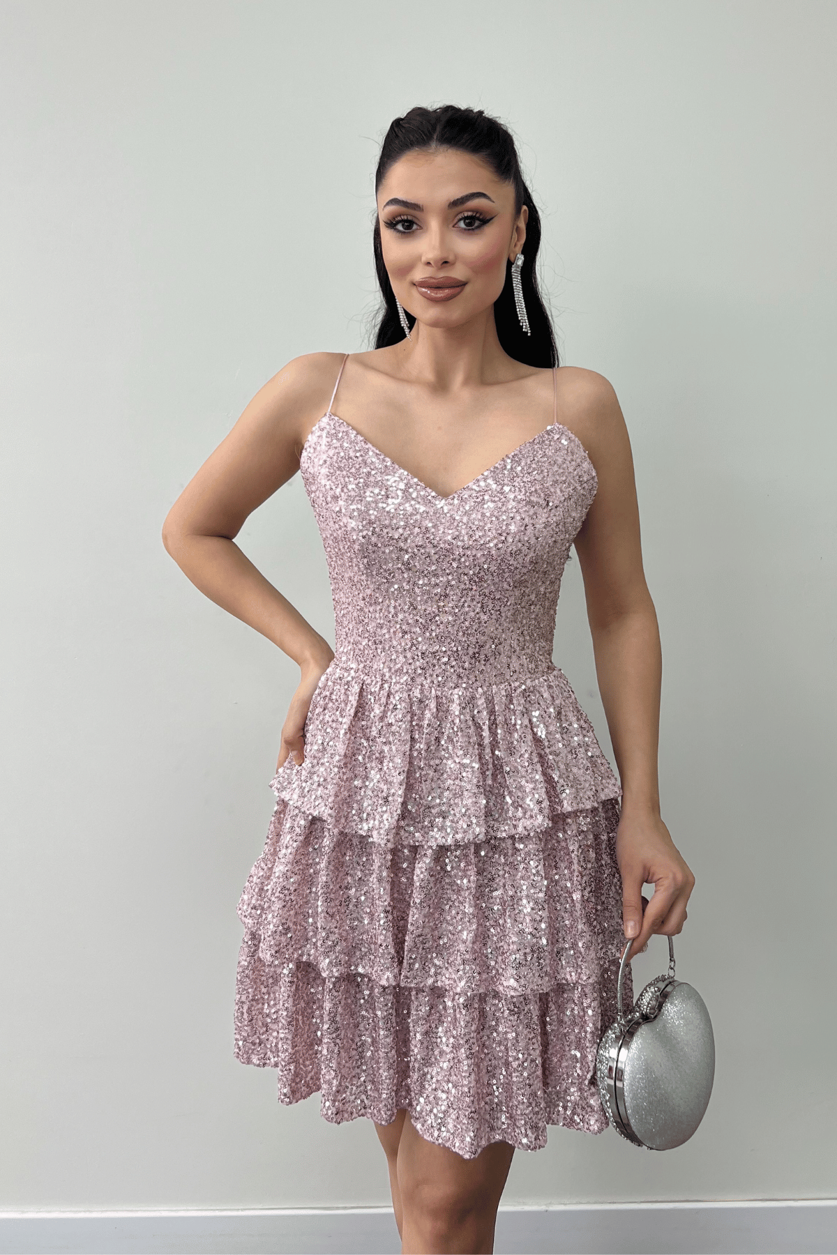 Pul Payet Kat Kat Mini Elbise - PUDRA