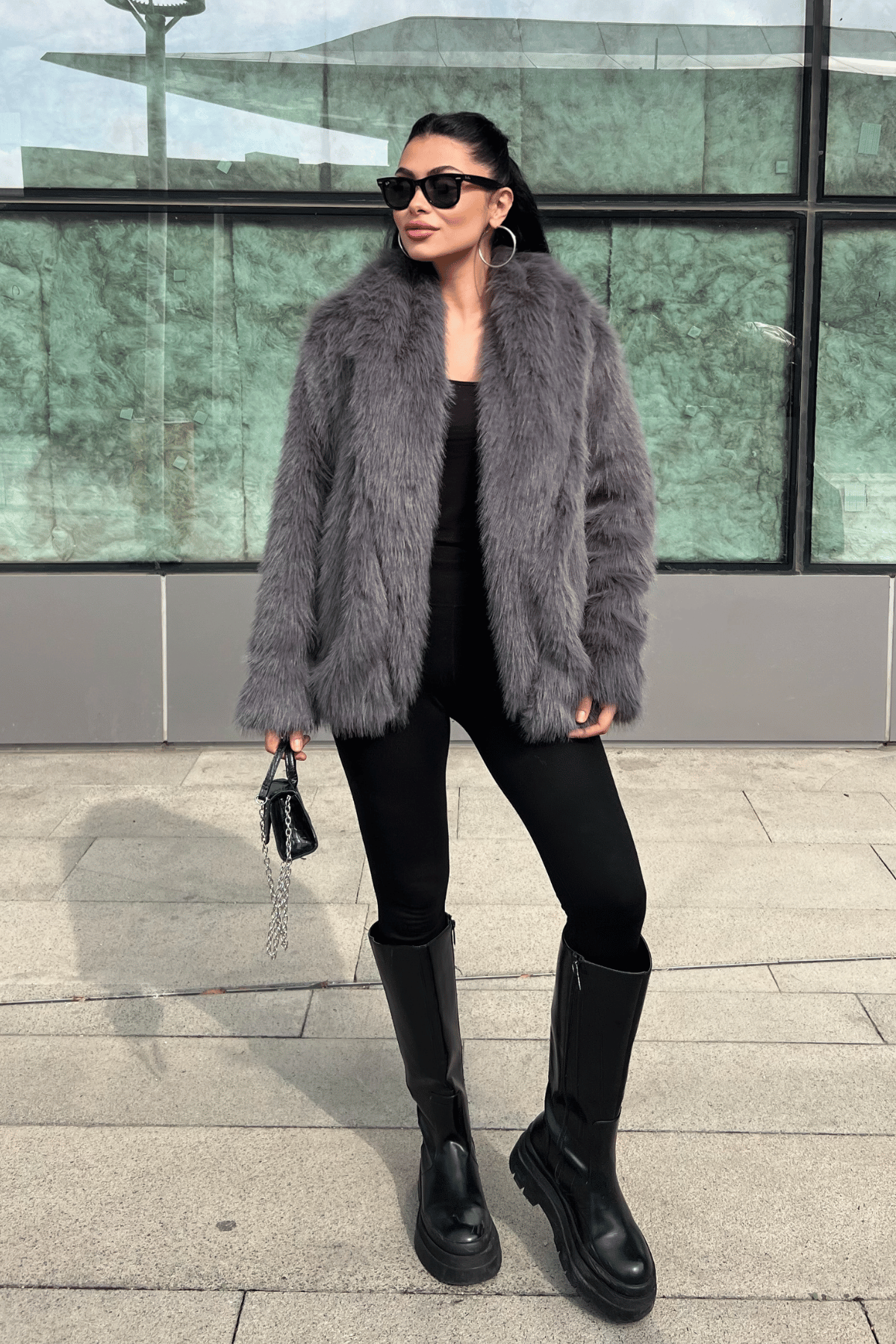 Suni Tasarım Kürk - ANTRASİT