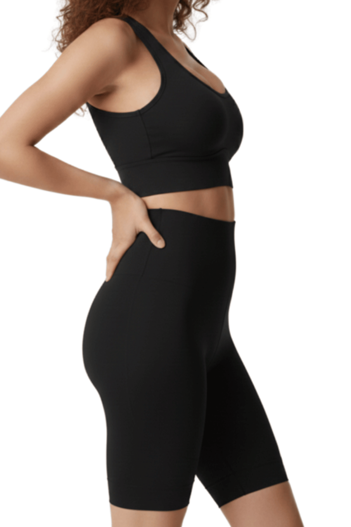 Toparlayıcı Yüksek Bel Paçalı Korse - SİYAH