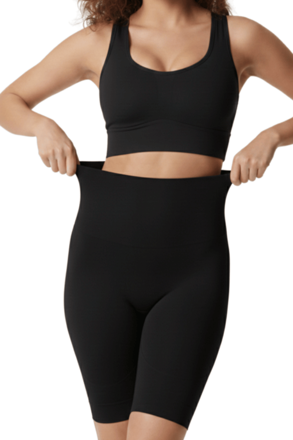 Toparlayıcı Yüksek Bel Paçalı Korse - SİYAH