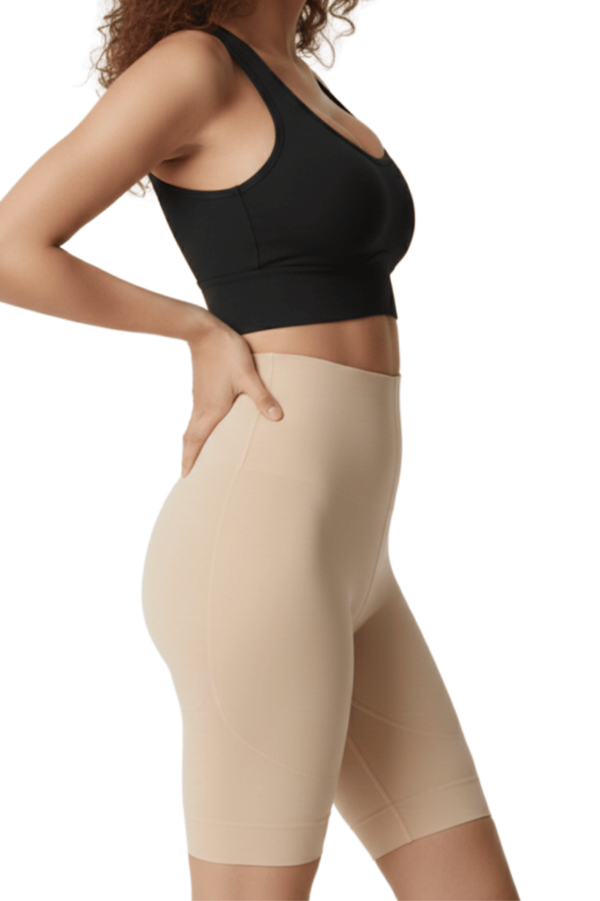 Toparlayıcı Yüksek Bel Paçalı Korse - TEN RENGİ