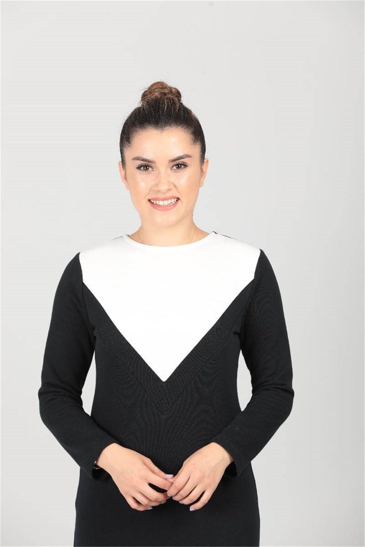 Üç İplik Günlük Elbise - Lacivert