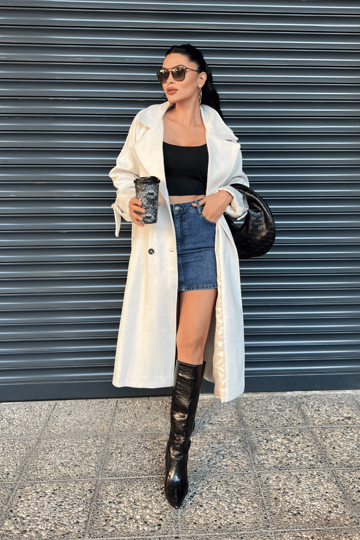 Uzun Kaşe Kaban - TAŞ RENGİ