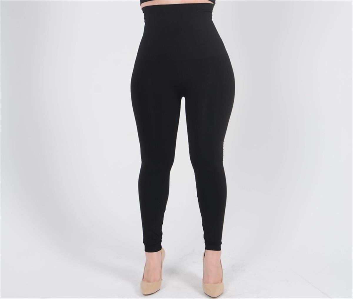 High Waist Corset Leggings - Black