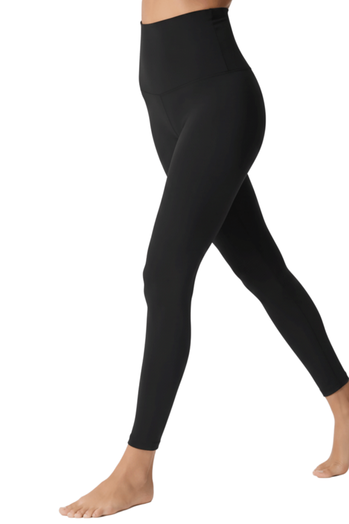 Yüksek Bel Lazer Kesim Dikişsiz Toparlayıcı Tayt - SİYAH