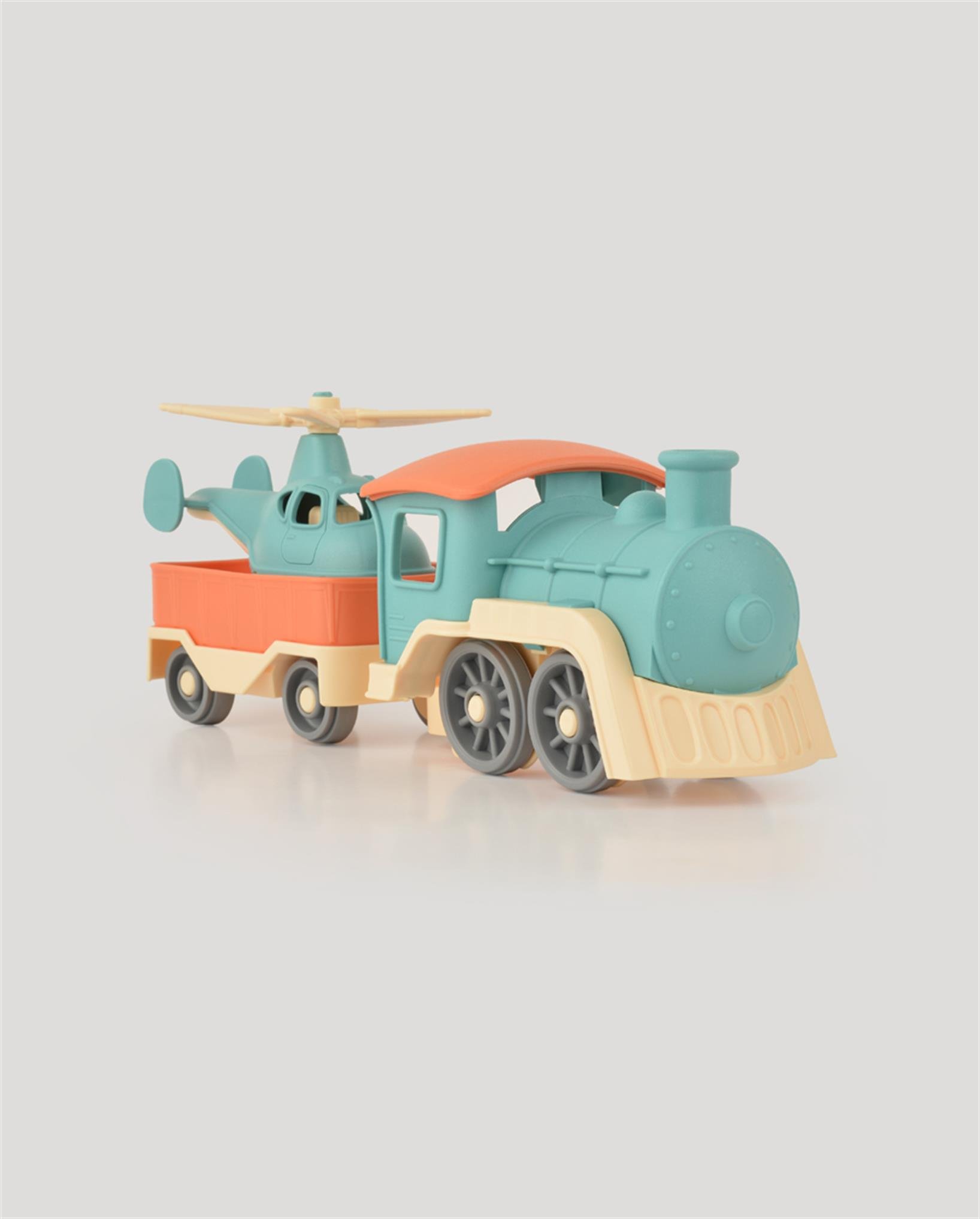 LC Bej Helikopterli Tren Set 