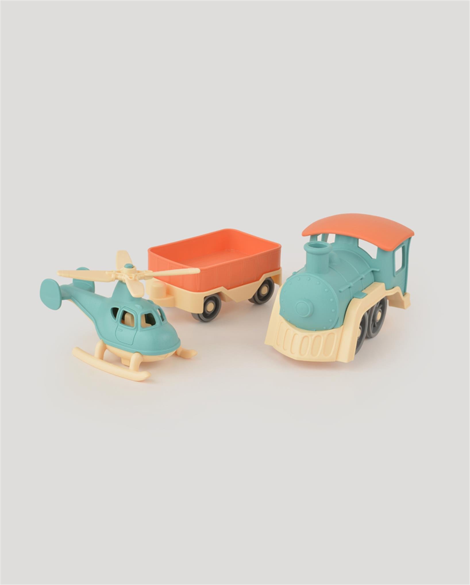 LC Bej Helikopterli Tren Set 