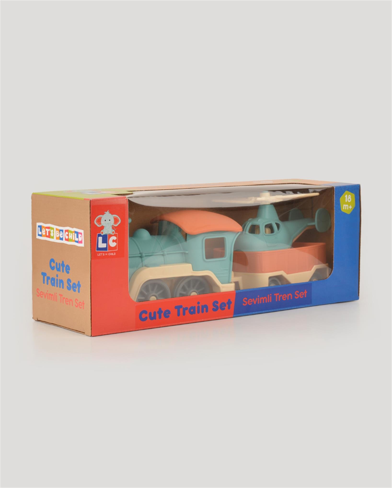 LC Bej Helikopterli Tren Set 
