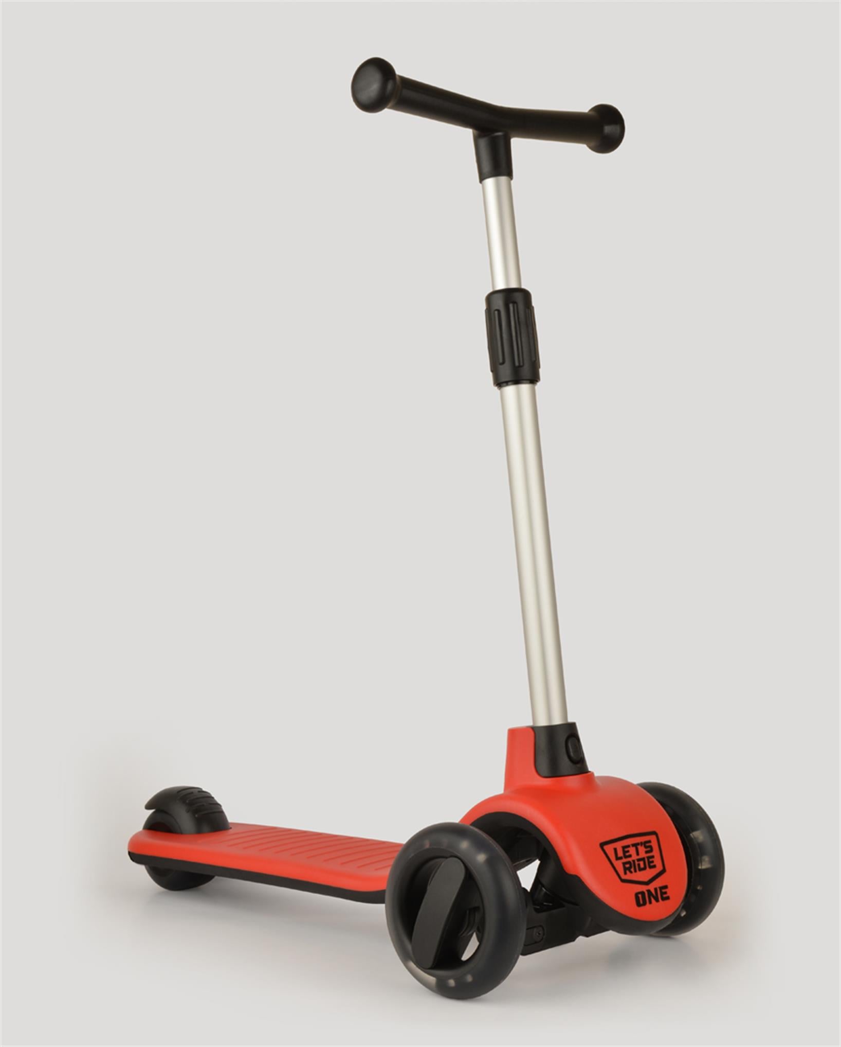 LC Let's Ride Işıklı ve 3 Tekerlekli Kırmızı Çocuk Scooter