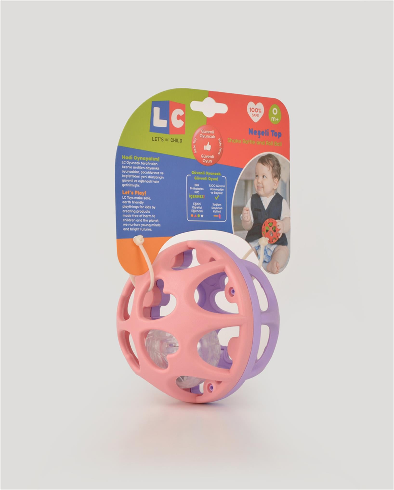 LC Pembe Lila Neşeli Top Çıngırak