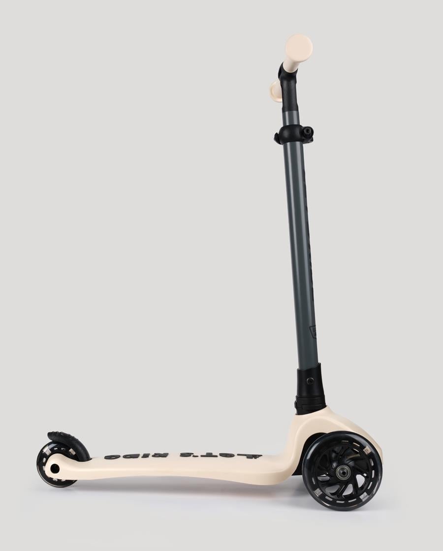 Let's Ride Two Işıklı Katlanabilir 3 Tekerlekli Scooter Bej